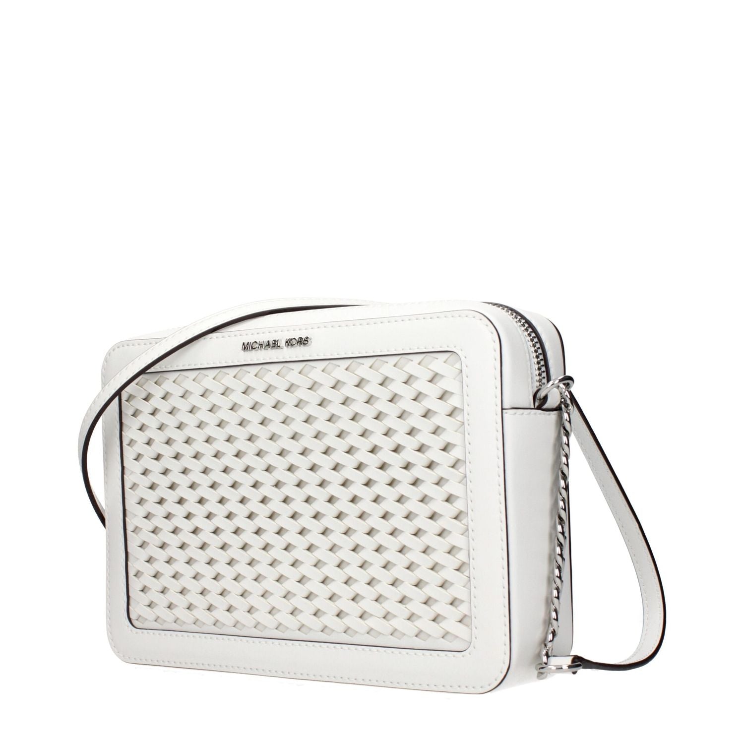 Michael Kors White Leather Crossbody Bag