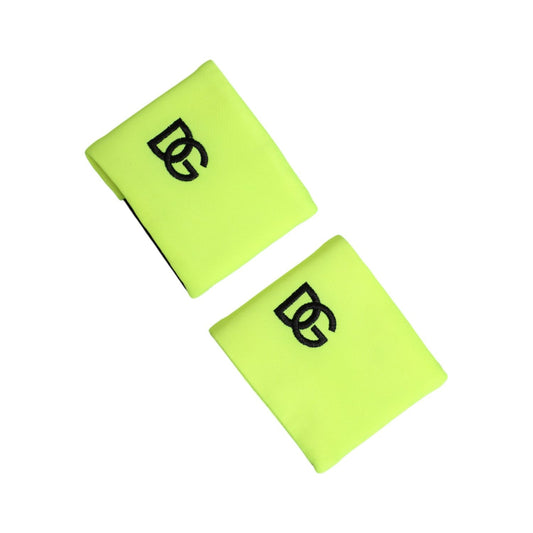 Dolce & Gabbana Yellow Green DG Logo Polyester 1 Pair Wristband