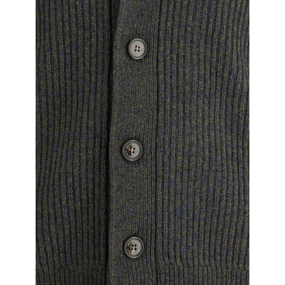 Brooksfield Bicolor Fleece Wool Cardigan