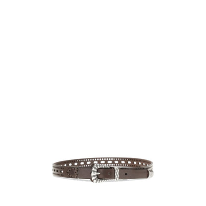 Etro Brown Calf Leather Bos Taurus Belt