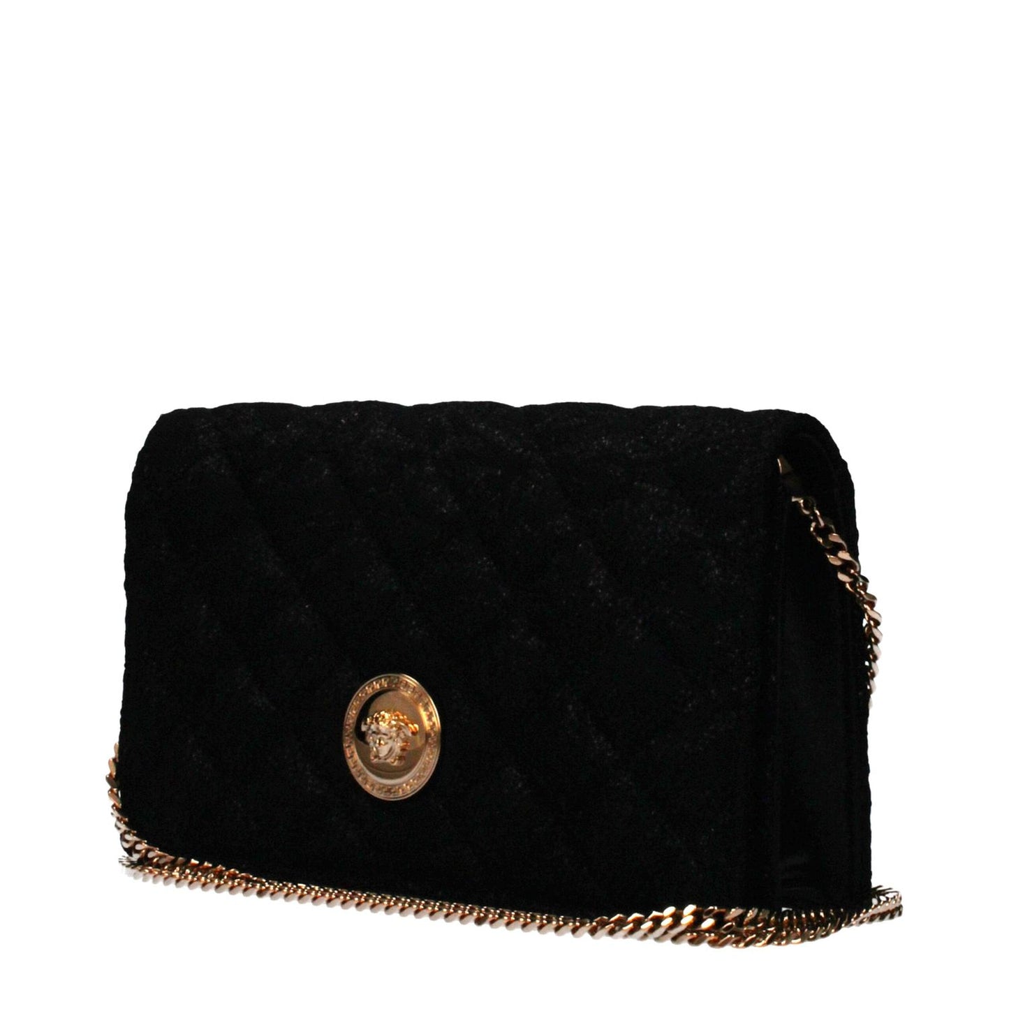 Versace Black Fabric Clutch Bag