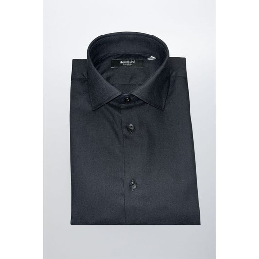 Baldinini Trend Black Cotton Men Shirt