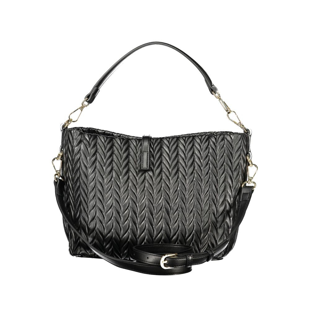 Mario Valentino Black Polyurethane Women's Shoulder Bag