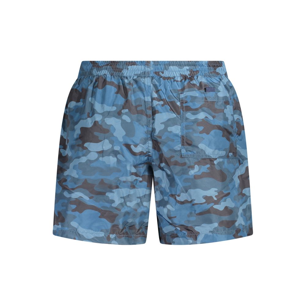 Norway 1963 Blu Polyester Men's Swim Boxer