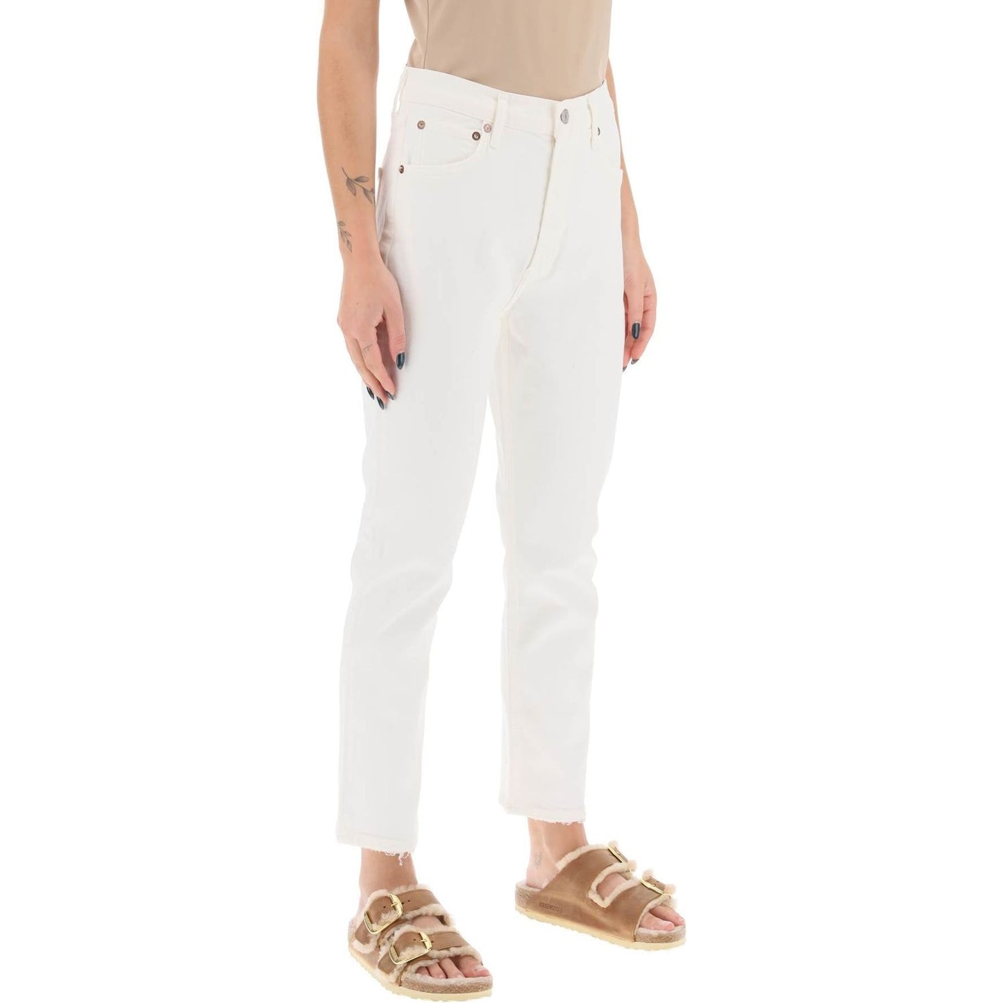 Agolde riley high-waisted cropped jeans Jeans Agolde