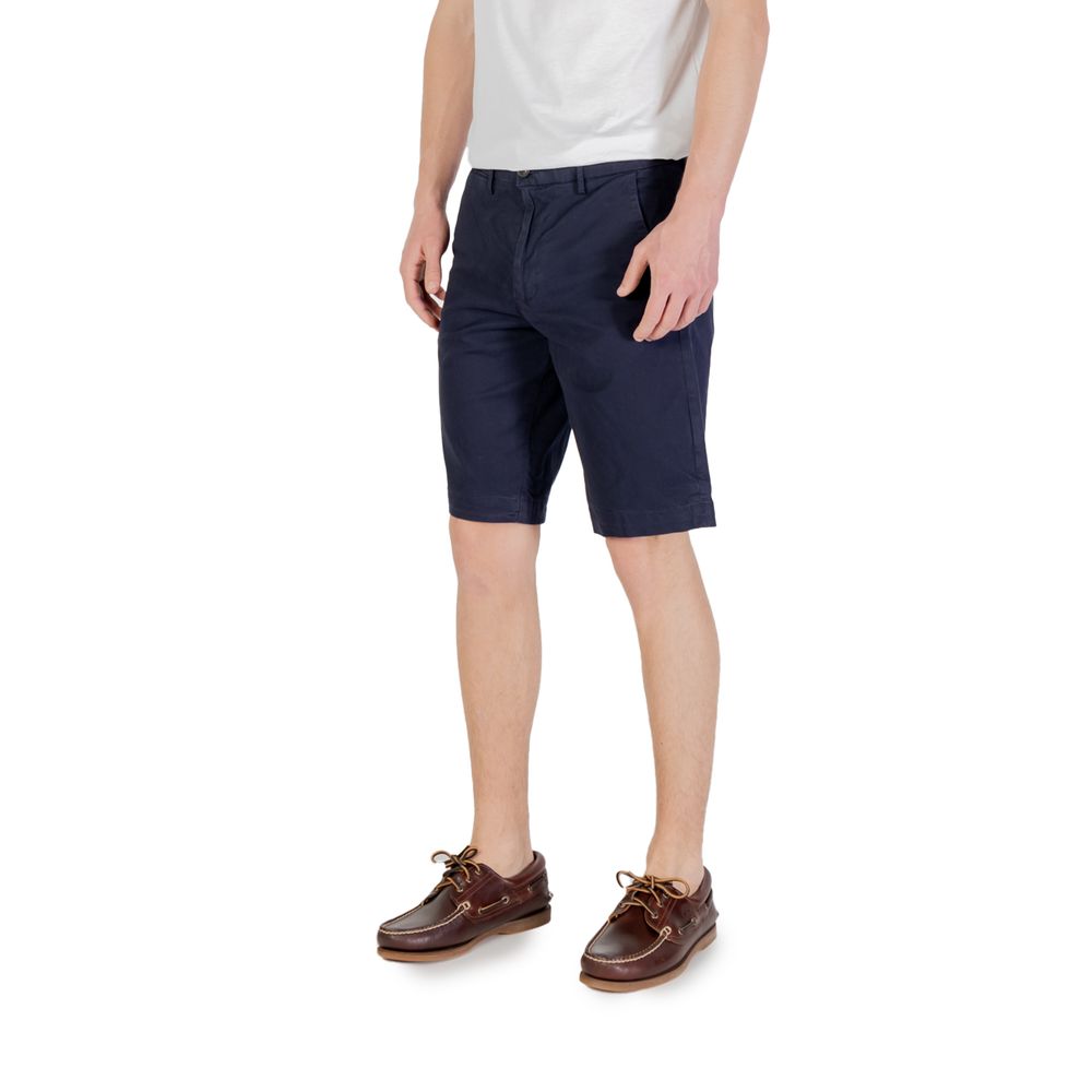Borghese Blue Cotton Bermuda Shorts