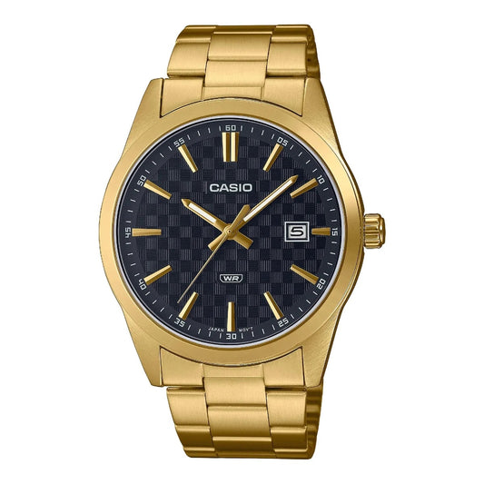 CASIO COLLECTION Mod. DATE GOLD - CARBON LOOK - BLACK WATCHES