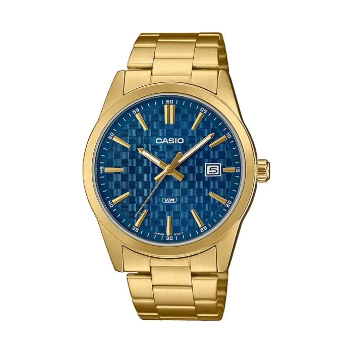 CASIO COLLECTION Mod. DATE GOLD - CARBON LOOK - BLUE WATCHES