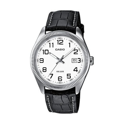 CASIO COLLECTION Mod. DATE. LEATHER - WHITE. NUMBERS CASIO COLLECTION & VINTAGE