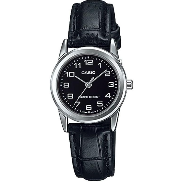 CASIO COLLECTION Mod. LADY 3H. LEATHER - BLACK WATCHES