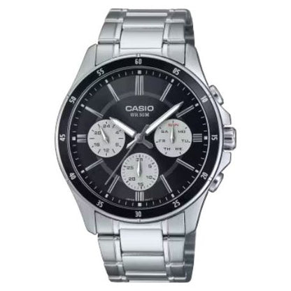 CASIO COLLECTION Mod. MULTIFUNCTION CALENDAR - BLACK & WHITE PANDA WATCHES