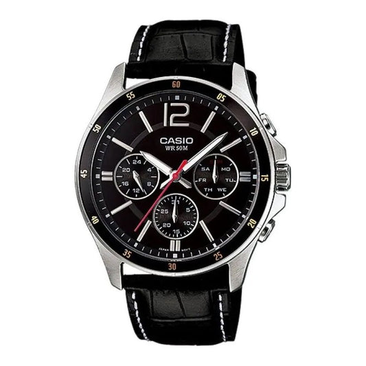 CASIO COLLECTION Mod. MULTIFUNCTION CALENDAR. LEATHER - BLACK CASIO COLLECTION & VINTAGE