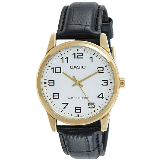 CASIO COLLECTION Mod. ONLY TIME GOLD. LEATHER - WHITE CASIO COLLECTION & VINTAGE
