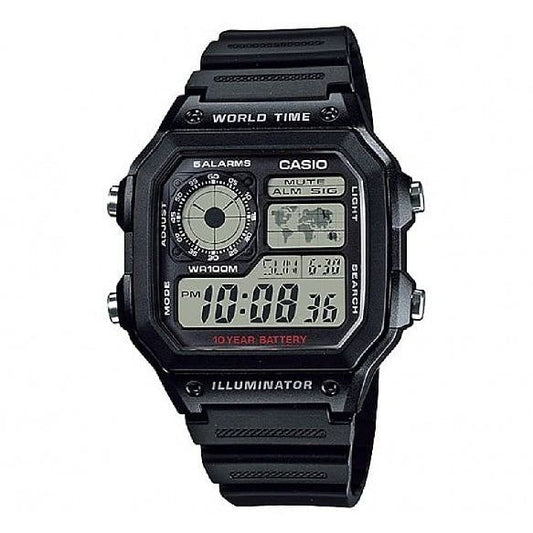 CASIO SPORT Mod. DIVER - WORLD TIME ILLUMINATOR 5 ALARMS - FUTURE CLASSIC COLLECTION - BLACK CASIO COLLECTION & VINTAGE