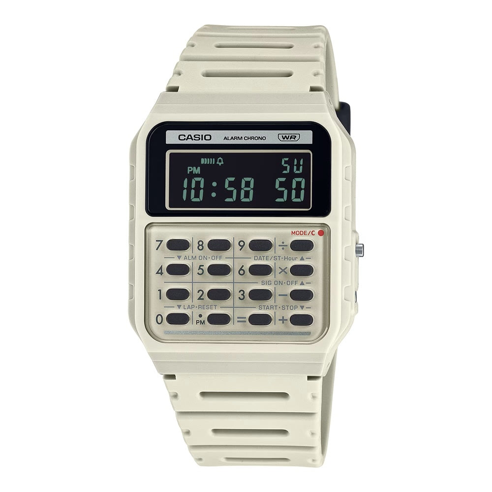 CASIO VINTAGE Mod. CALCULATOR EDGY COLLECTION - CREAM WATCHES