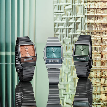 CASIO VINTAGE Mod. EDGY COLLECTION - AQUA GREEN CASIO COLLECTION & VINTAGE