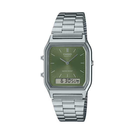 CASIO VINTAGE Mod. EDGY COLLECTION SUNRAY DIAL - GREEN MOSS CASIO COLLECTION & VINTAGE