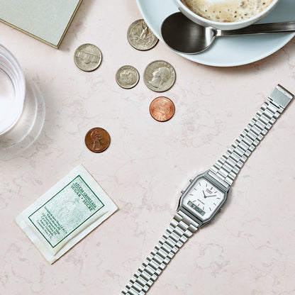 CASIO VINTAGE Mod. EDGY COLLECTION SUNRAY DIAL - SILVER CASIO COLLECTION & VINTAGE