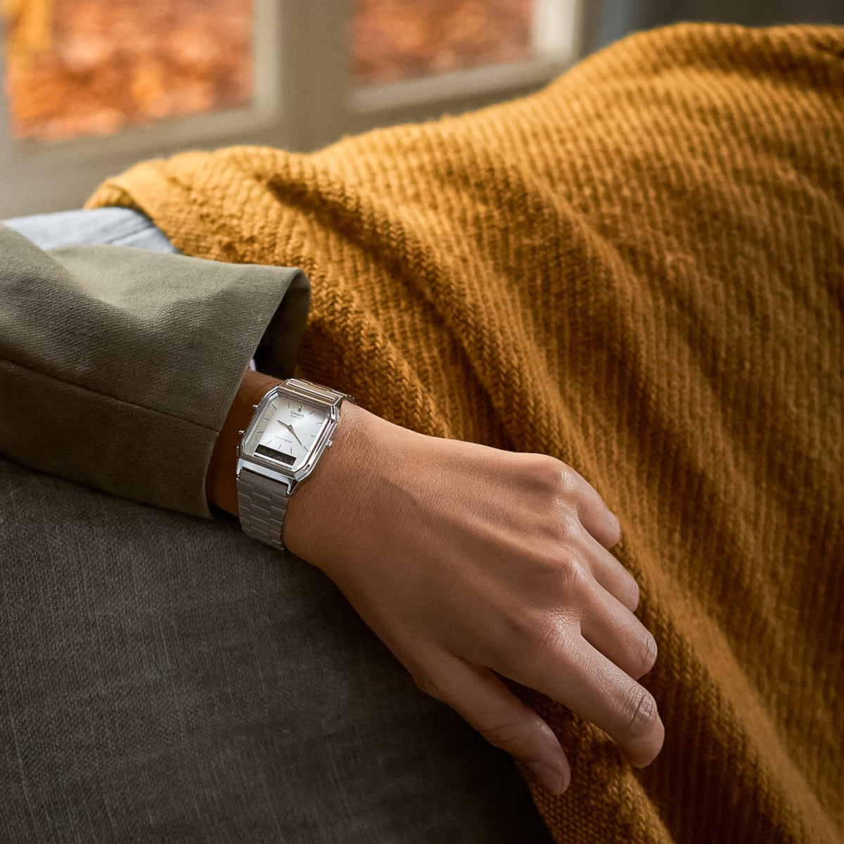 CASIO VINTAGE Mod. EDGY COLLECTION SUNRAY DIAL - SILVER CASIO COLLECTION & VINTAGE