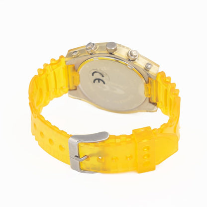 Chronotech Yellow Rubber Sport Watch