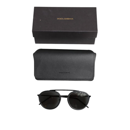 Dolce & Gabbana Black Metal Frame Round DG2276 Eyewear Shades Sunglasses