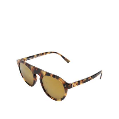 Dolce & Gabbana Brown Acetate Round Leopard Print Eyewear Sunglasses