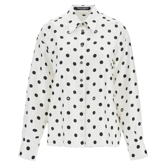 Dolce & Gabbana silk polka dot print blouse Topwear Dolce & Gabbana