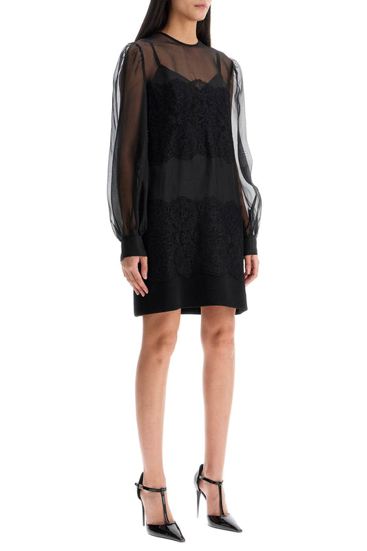 Dolce & Gabbana short organza and lace dress Dresses Dolce & Gabbana