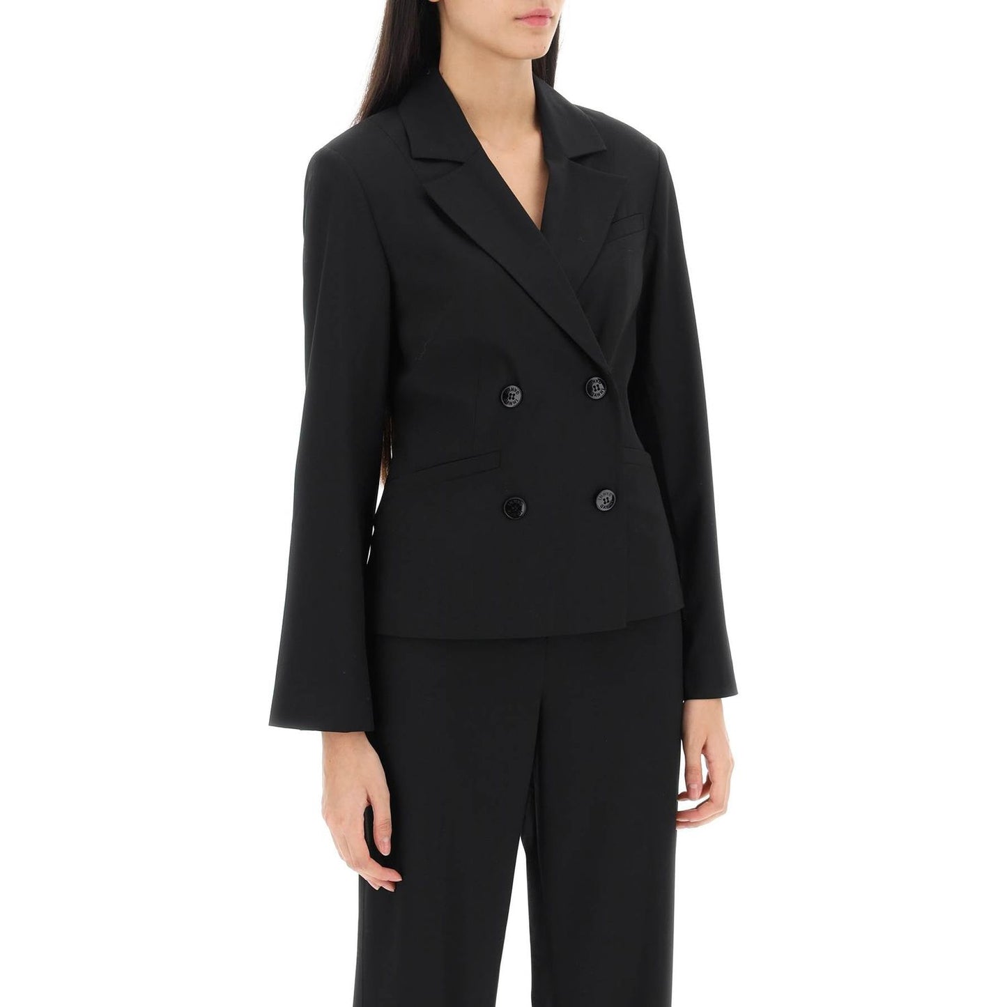 Ganni shaped double-breasted jacket Jackets Ganni