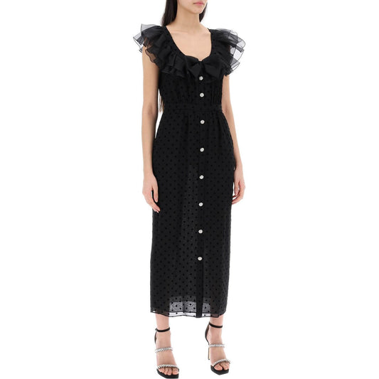 Alessandra Rich 'polka dot midi dress in georgette silk Dresses Alessandra Rich