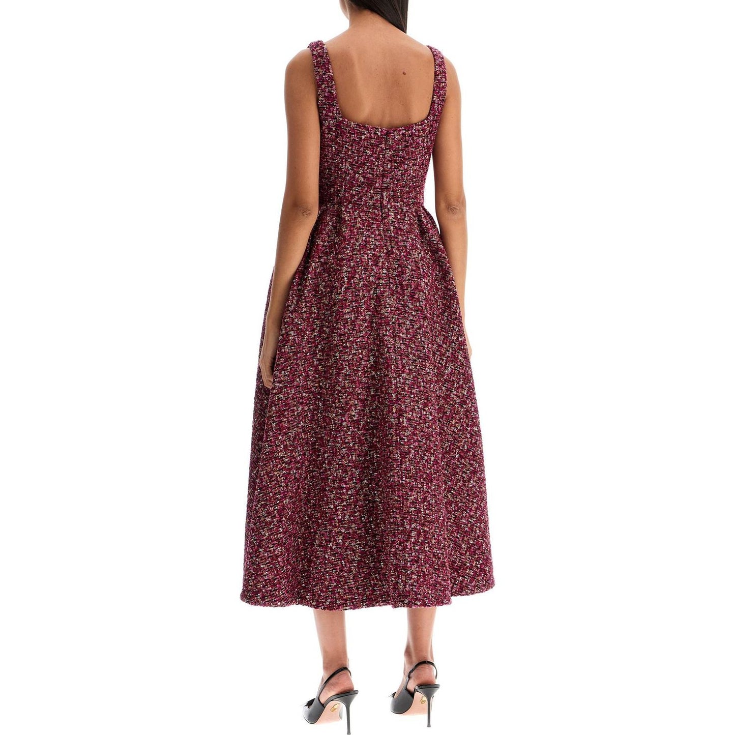 Alessandra Rich midi dress in tweed with sequ Dresses Alessandra Rich