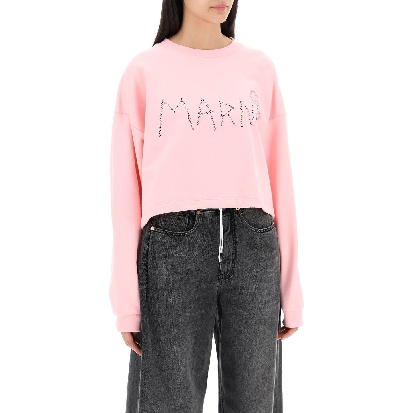 Marni "organic cotton sweatshirt with hand-embroid Topwear Marni