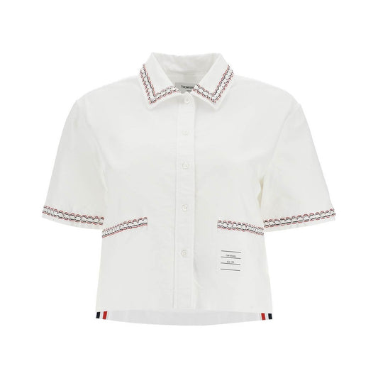 Thom Browne cropped oxford shirt for women Topwear Thom Browne