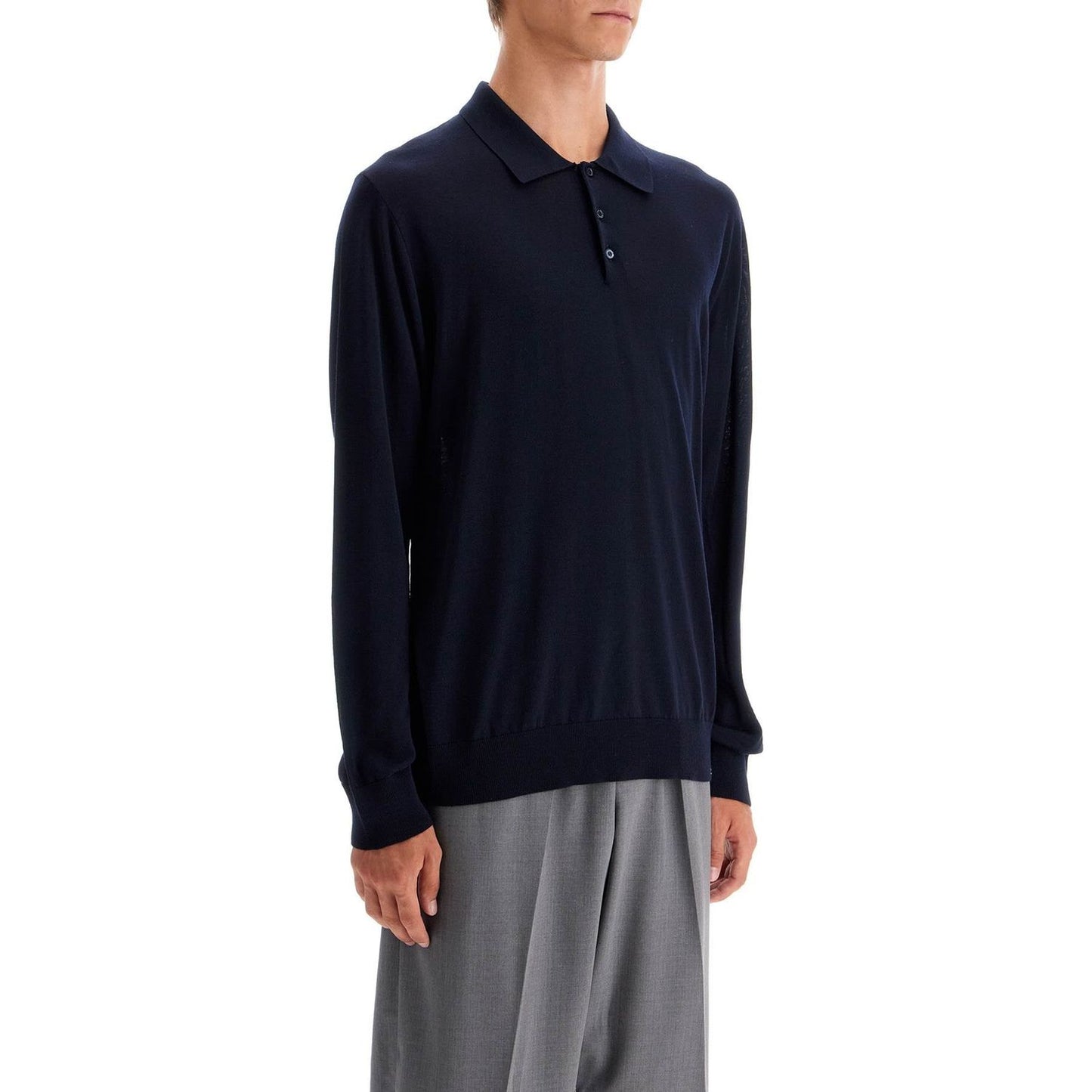 Golden Goose long-sleeved wool polo shirt Topwear Golden Goose