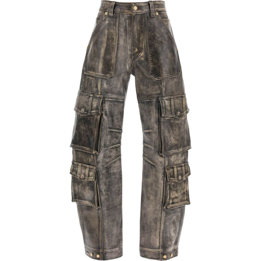 Golden Goose irin cargo pants in vintage-effect nappa leather