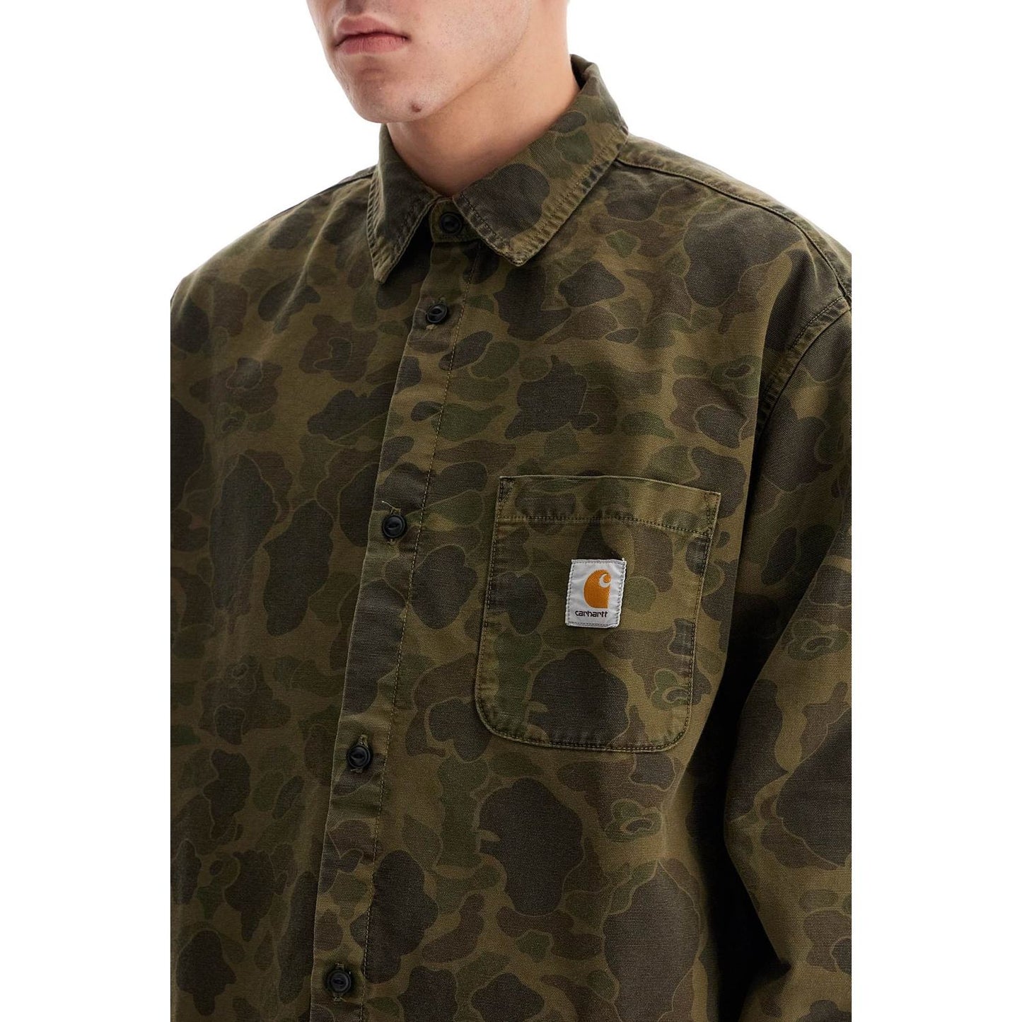 Carhartt Wip cotton canvas duck camouflage print overshirt Shirts Carhartt Wip