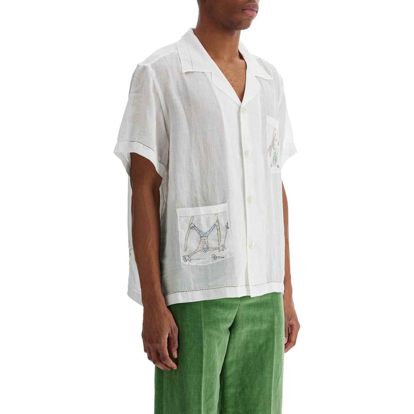 Bode embroidered linen shirt Shirts Bode