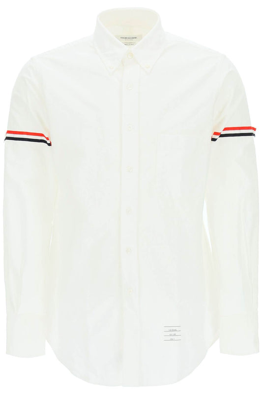 Thom Browne oxford button-down shirt with rwb armbands Shirts Thom Browne