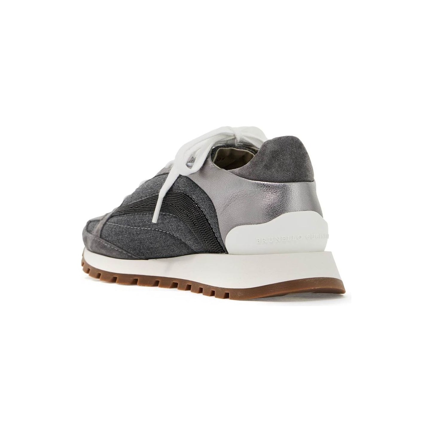 Brunello Cucinelli wool sneakers with precious stripe design Sneakers Brunello Cucinelli