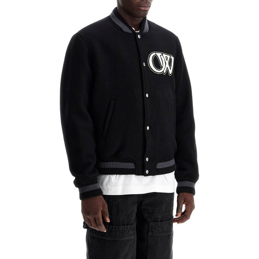 Off-White embroidered lettering varsity Jackets Off-White