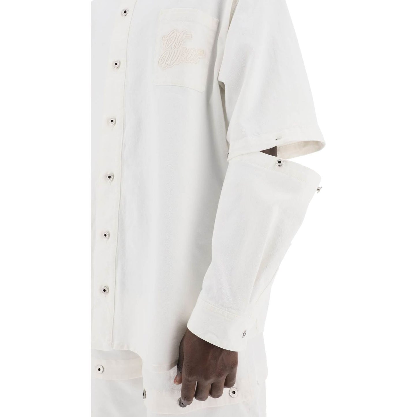 Off White Off-White convertible overshirt with 90's Vests Off White