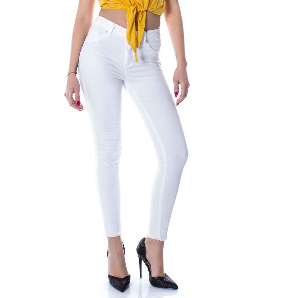 Only White Cotton Skinny Jeans