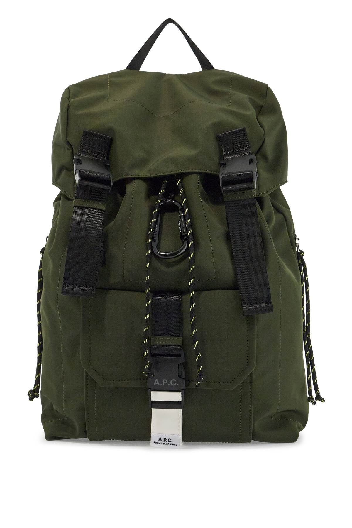 Front view with bag zipped and handles upright.