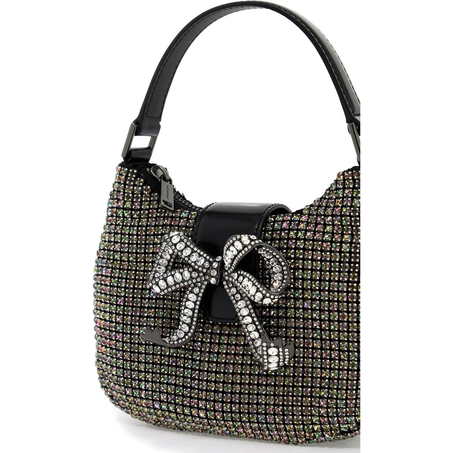 Self Portrait mini crescent bow bag with crystals