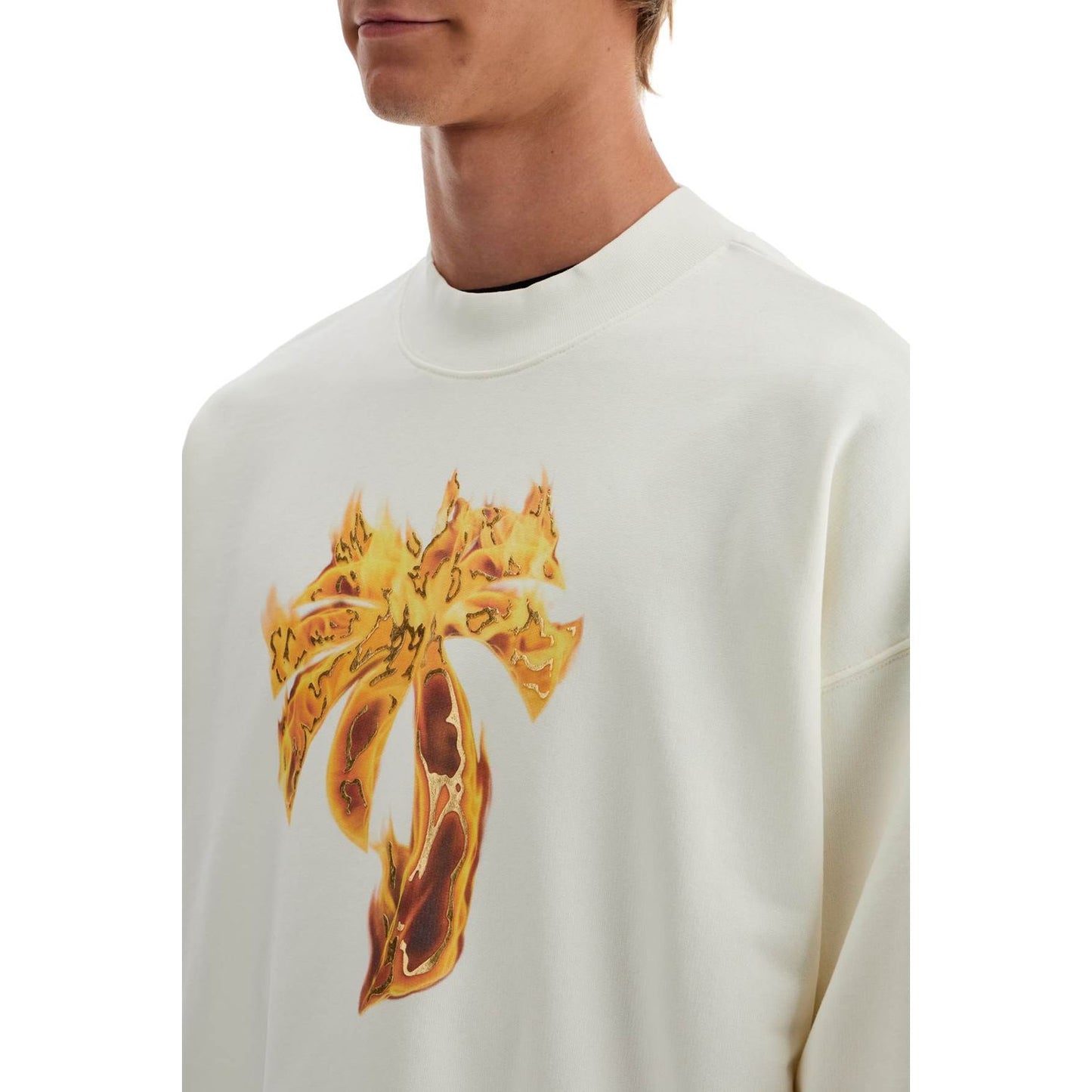 Palm Angels 'burning palm oversized sweat Topwear Palm Angels