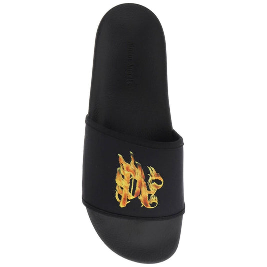 Palm Angels burning monogram nen slides Sandals Palm Angels