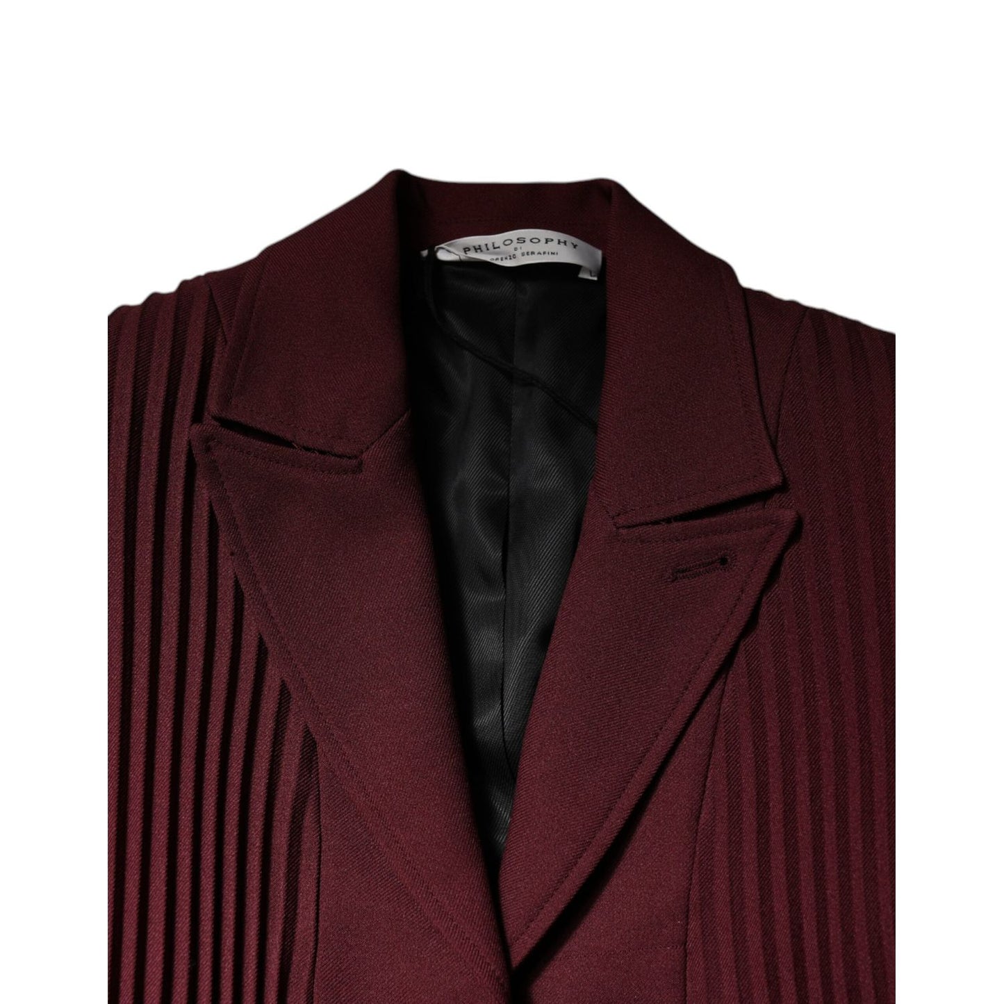 Philosophy Maroon Belted Button Down Dress