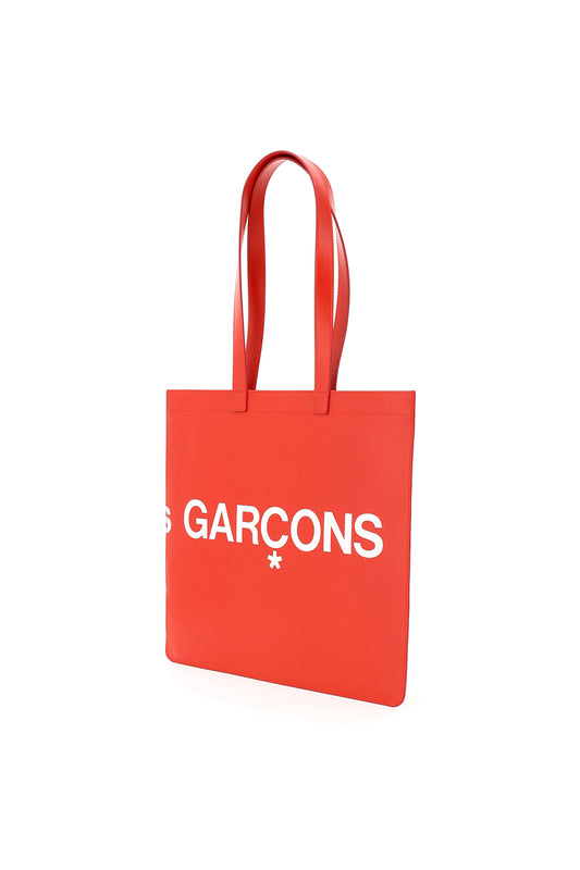 Comme Des Garcons Wallet leather tote bag with logo Shopper Comme Des Garcons Wallet