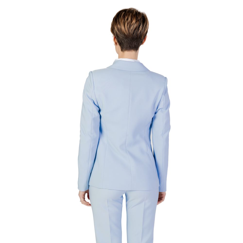 Sandro Ferrone Blue Polyester Blazer