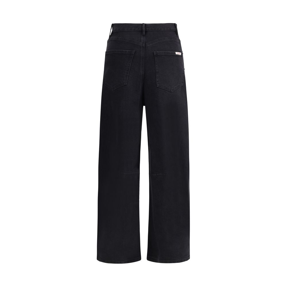 Self-Portrait Black Cotton High-Waisted Jean